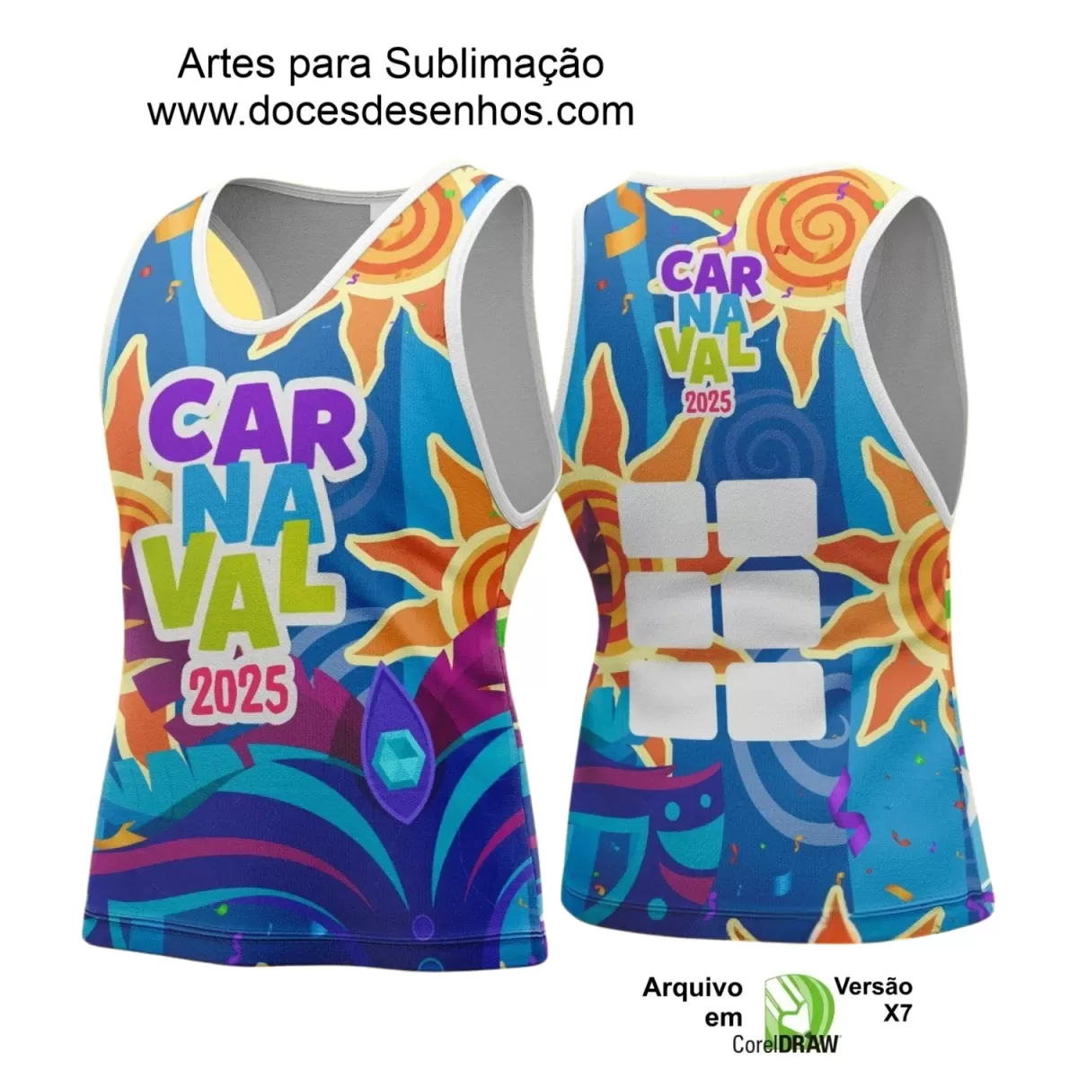 Arte Uniforme Camisa - Bloco Abadá Sublimação Carnaval - 2025