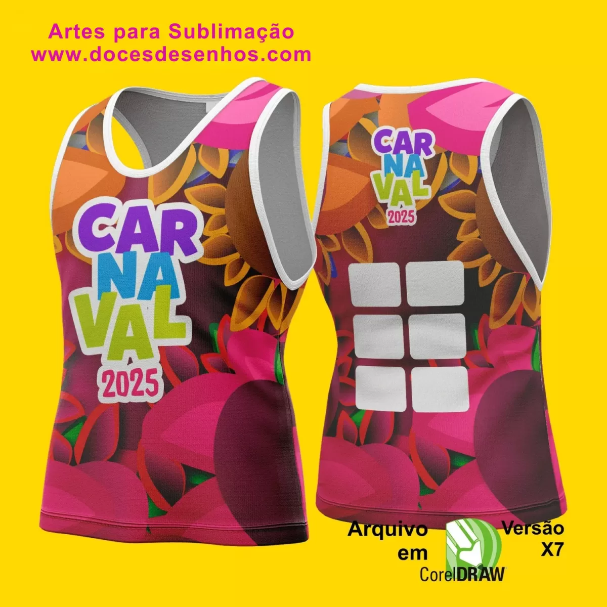 Arte Uniforme Camisa - Bloco Abadá Sublimação Carnaval - 2025