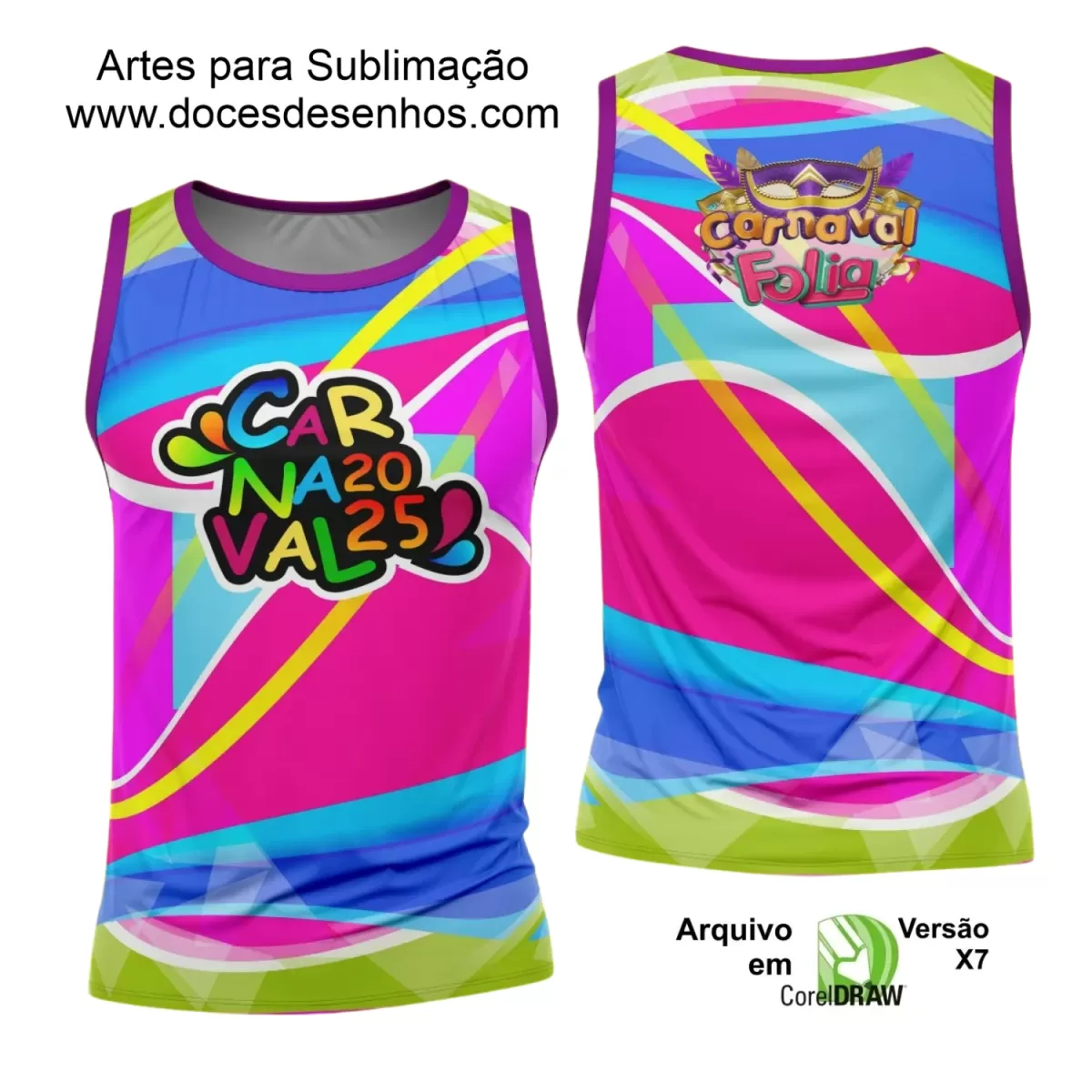 Arte Uniforme Camisa - Bloco Abadá Sublimação Carnaval - 2025