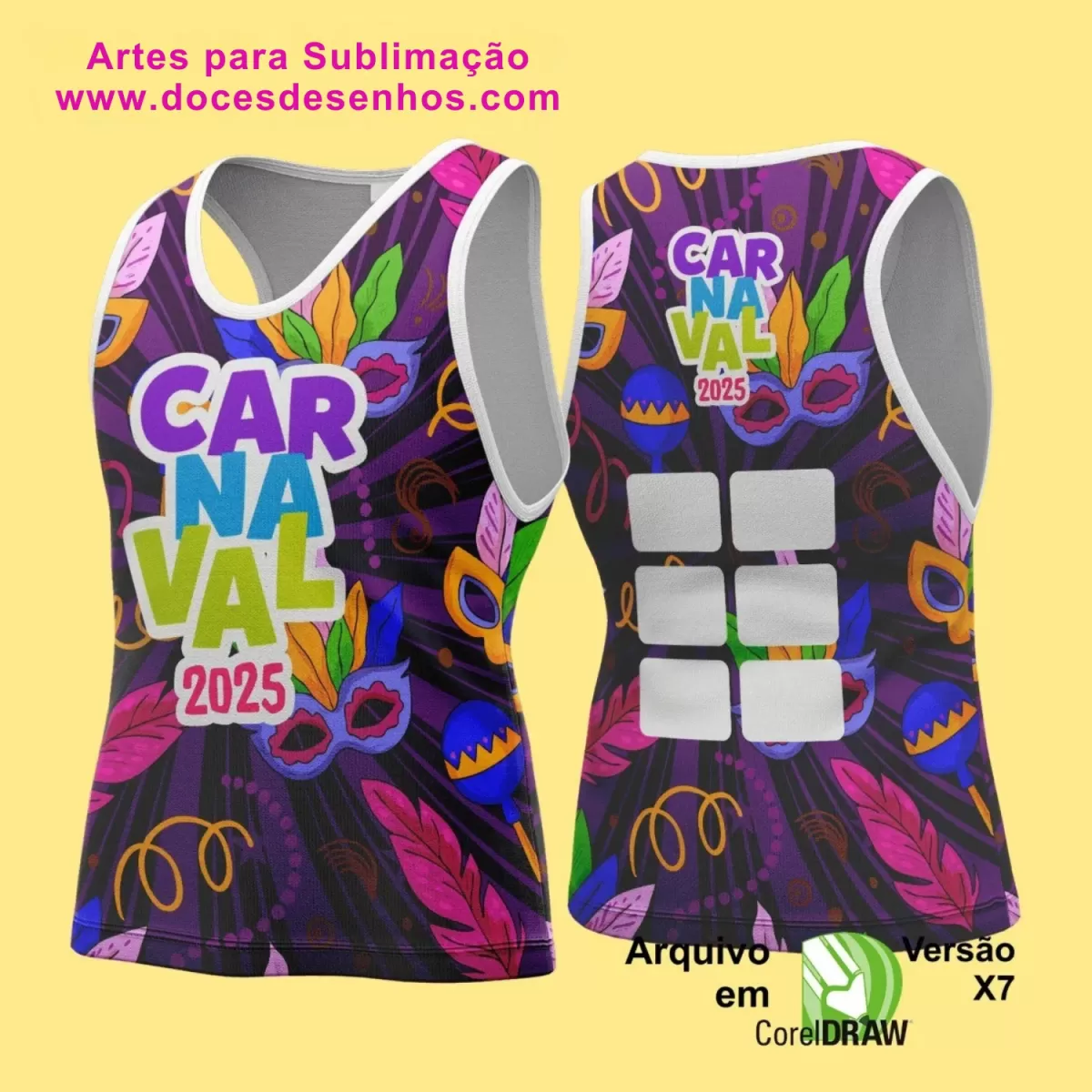 Arte Uniforme Camisa - Bloco Abadá Sublimação Carnaval - 2025