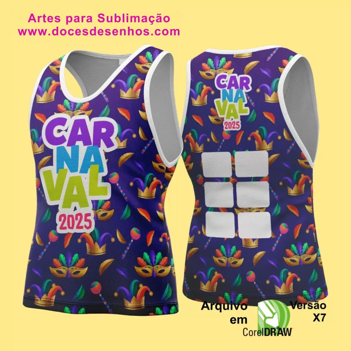 Arte Uniforme Camisa - Bloco Abadá Sublimação Carnaval - 2025