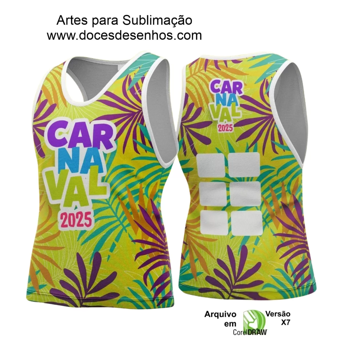 Arte Uniforme Camisa - Bloco Abadá Sublimação Carnaval - 2025