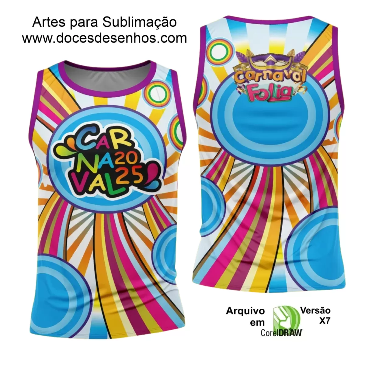 Arte Uniforme Camisa - Bloco Abadá Sublimação Carnaval - 2025