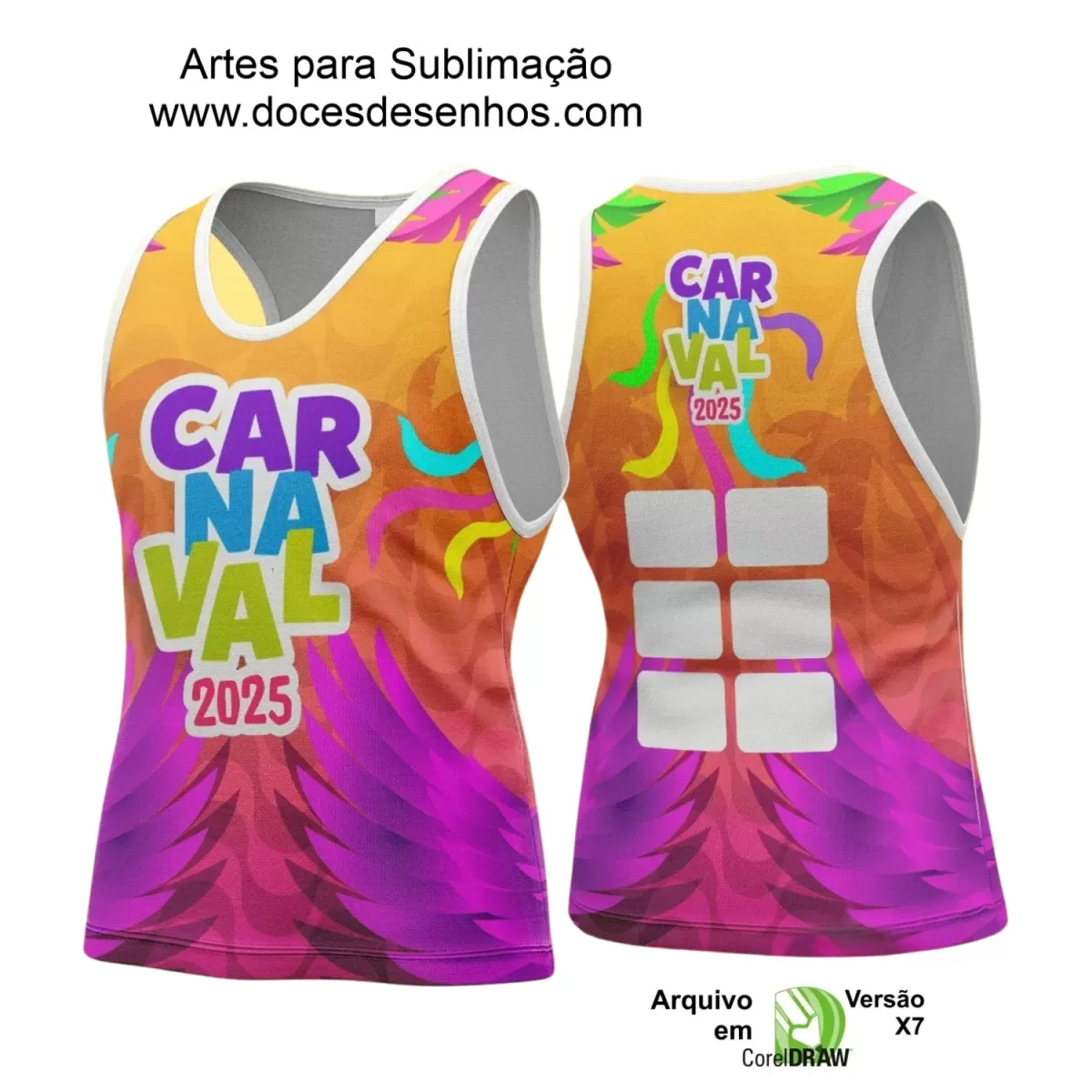 Arte Uniforme Camisa - Bloco Abadá Sublimação Carnaval - 2025