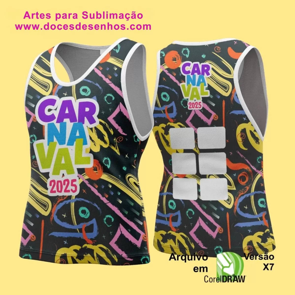 Arte Uniforme Camisa - Bloco Abadá Sublimação Carnaval - 2025