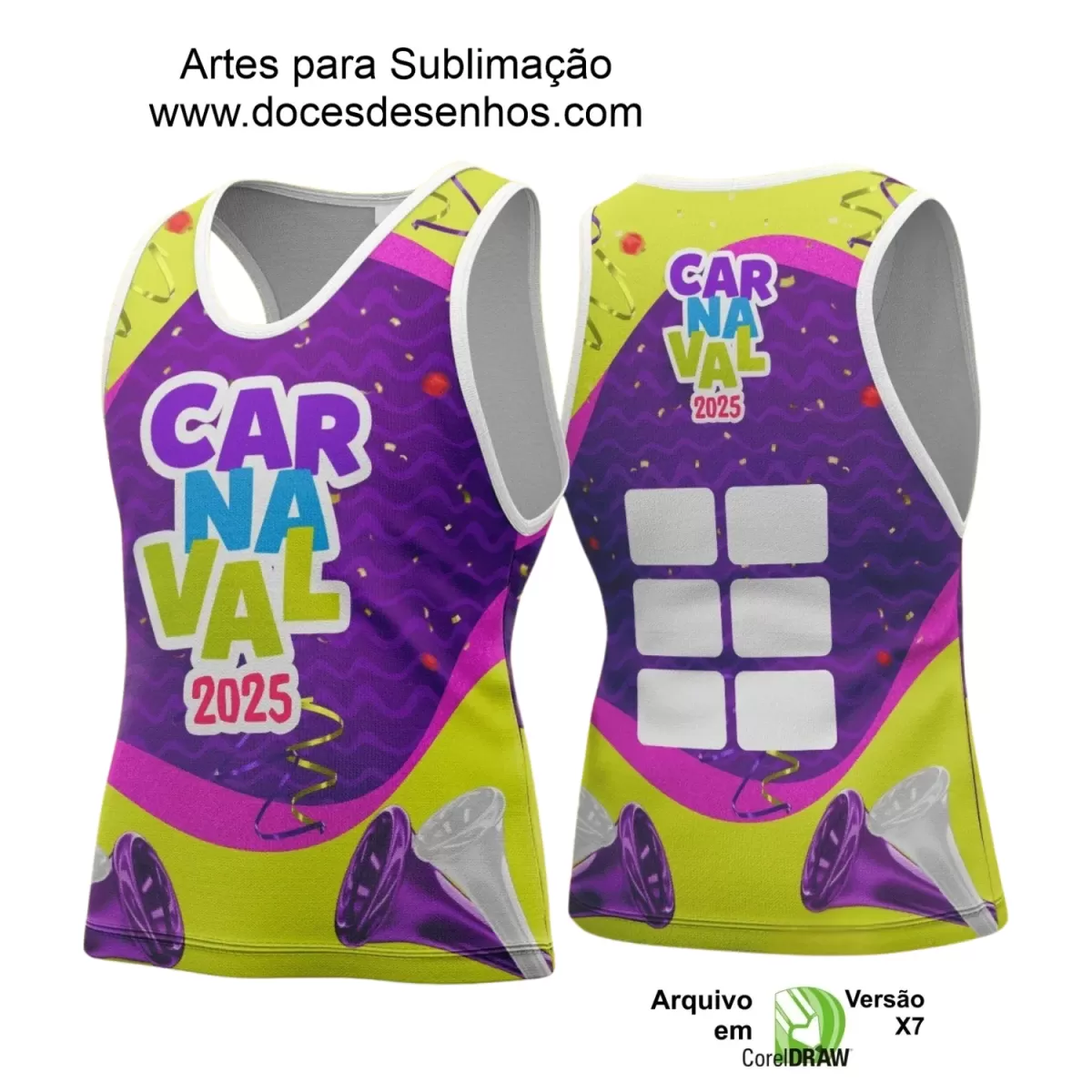 Arte Uniforme Camisa - Bloco Abadá Sublimação Carnaval - 2025