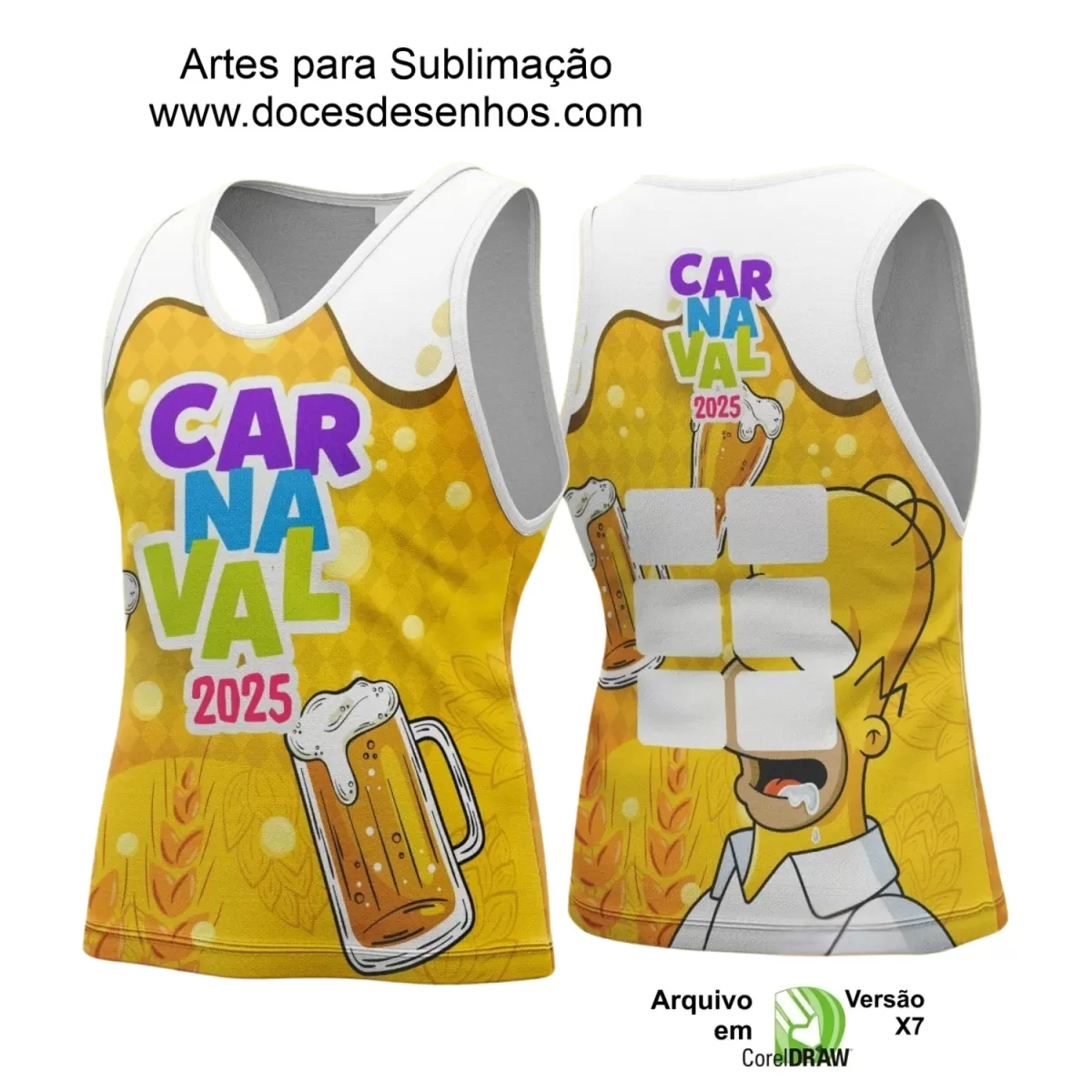 Arte Uniforme Camisa - Bloco Abadá Sublimação Carnaval - 2025