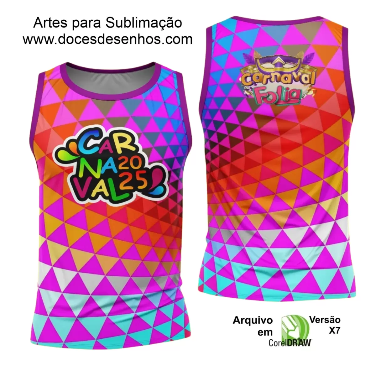 Arte Uniforme Camisa - Bloco Abadá Sublimação Carnaval - 2025