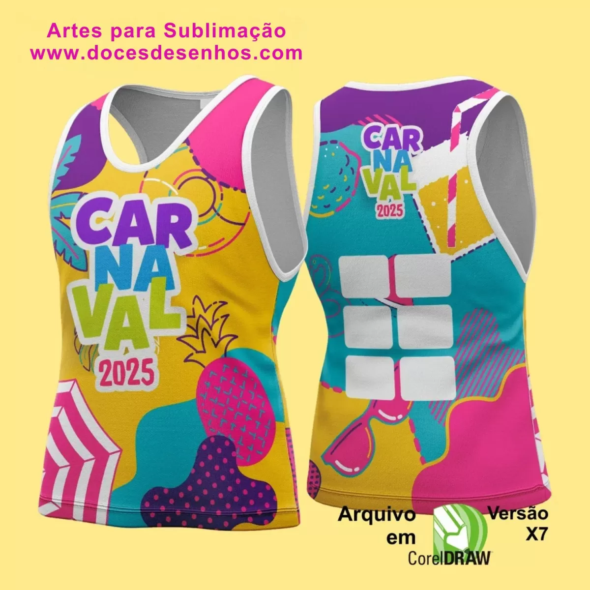 Arte Uniforme Camisa - Bloco Abadá Sublimação Carnaval - 2025