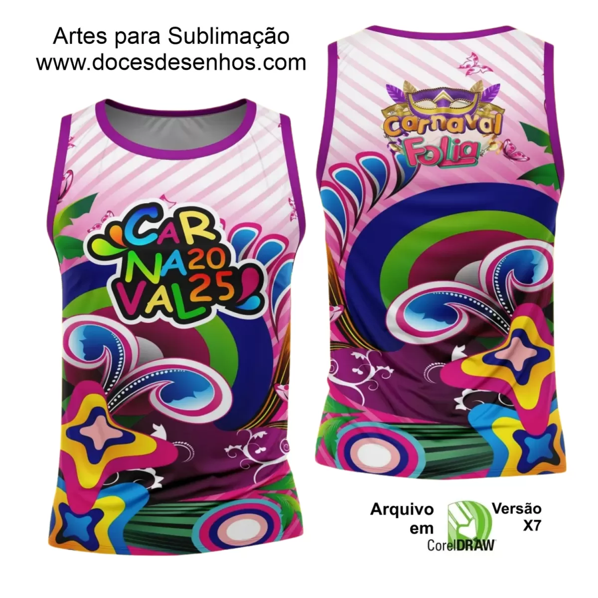 Arte Uniforme Camisa - Bloco Abadá Sublimação Carnaval - 2025