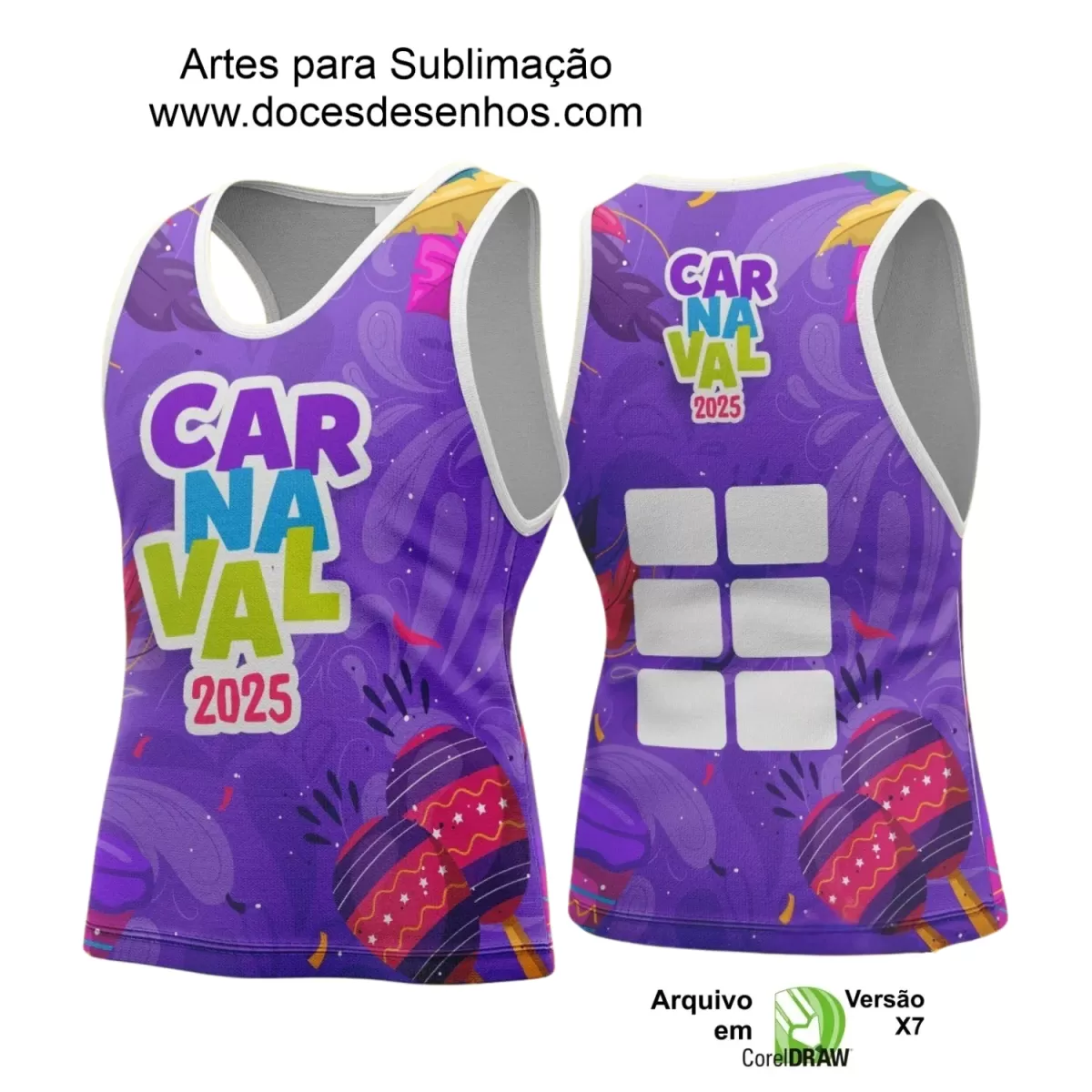 Arte Uniforme Camisa - Bloco Abadá Sublimação Carnaval - 2025