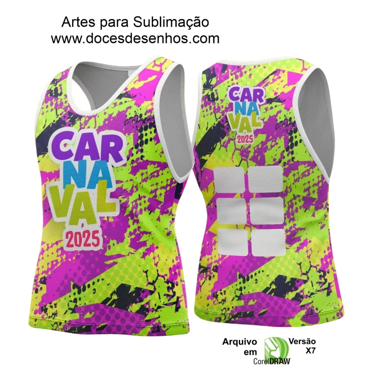 Arte Uniforme Camisa - Bloco Abadá Sublimação Carnaval - 2025