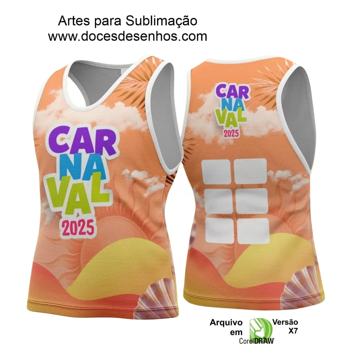 Arte Uniforme Camisa - Bloco Abadá Sublimação Carnaval - 2025