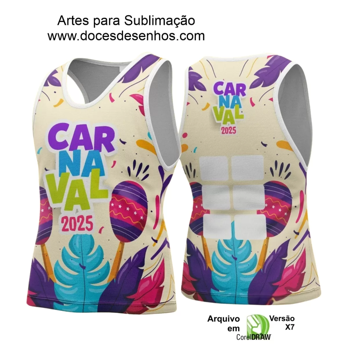 Arte Uniforme Camisa - Bloco Abadá Sublimação Carnaval - 2025