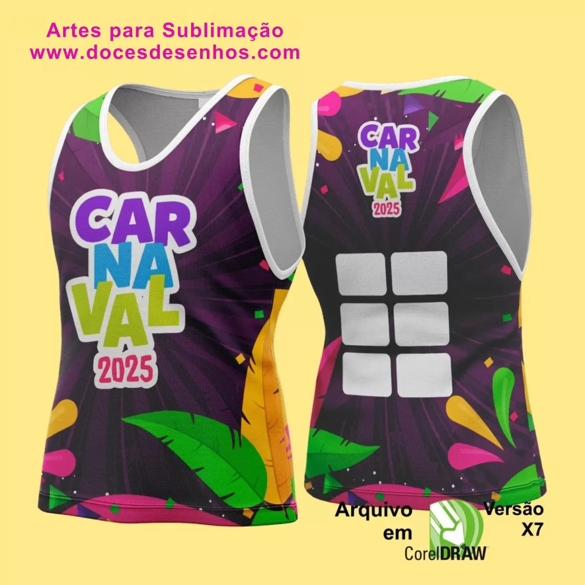 Arte Uniforme Camisa - Bloco Abadá Sublimação Carnaval - 2025