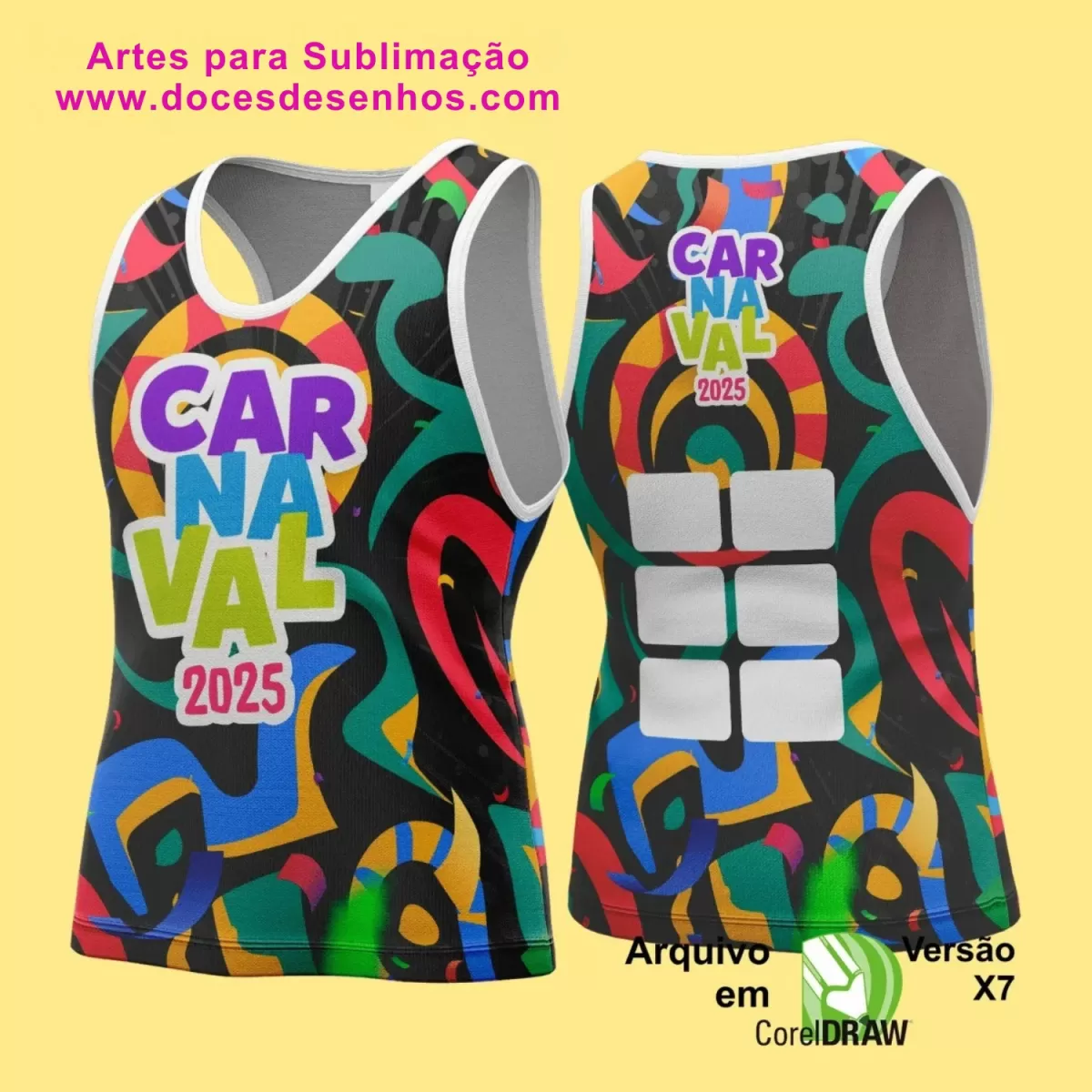 Arte Uniforme Camisa - Bloco Abadá Sublimação Carnaval - 2025