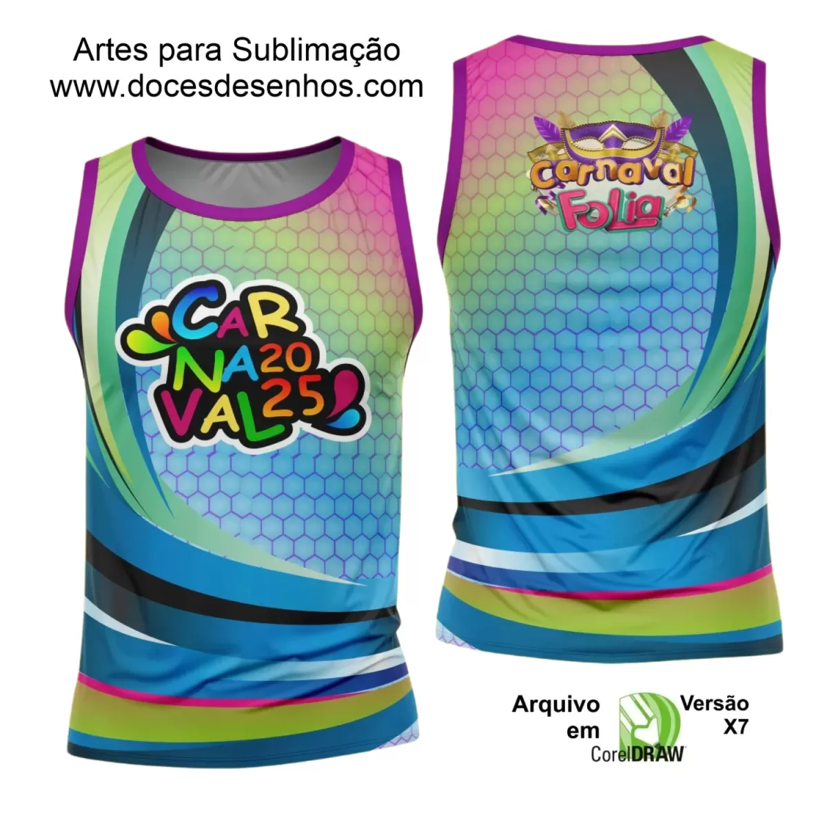 Arte Uniforme Camisa - Bloco Abadá Sublimação Carnaval - 2025