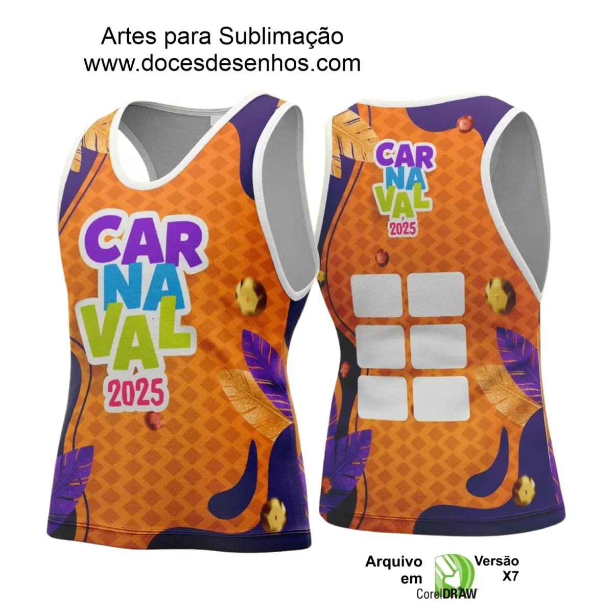 Arte Uniforme Camisa - Bloco Abadá Sublimação Carnaval - 2025