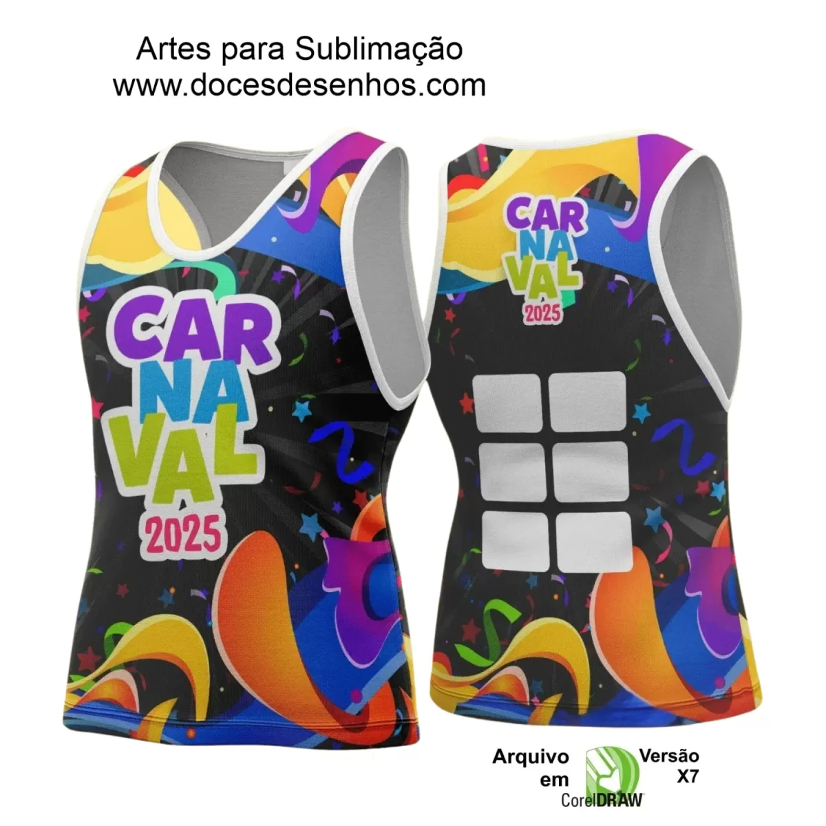 Arte Uniforme Camisa - Bloco Abadá Sublimação Carnaval - 2025