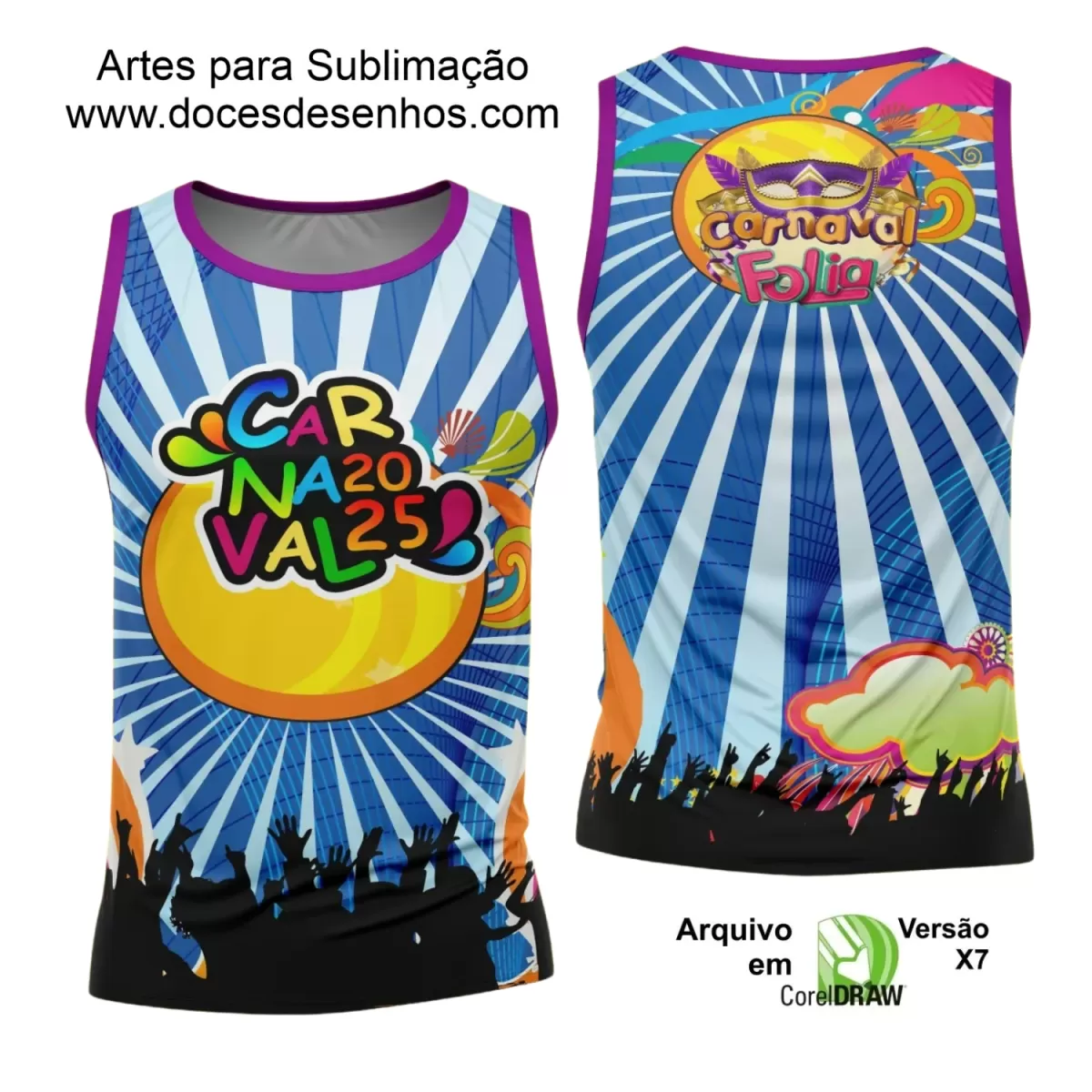 Arte Uniforme Camisa - Bloco Abadá Sublimação Carnaval - 2025