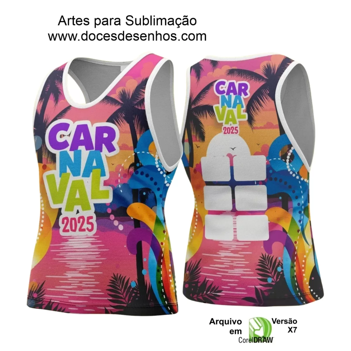 Arte Uniforme Camisa - Bloco Abadá Sublimação Carnaval - 2025