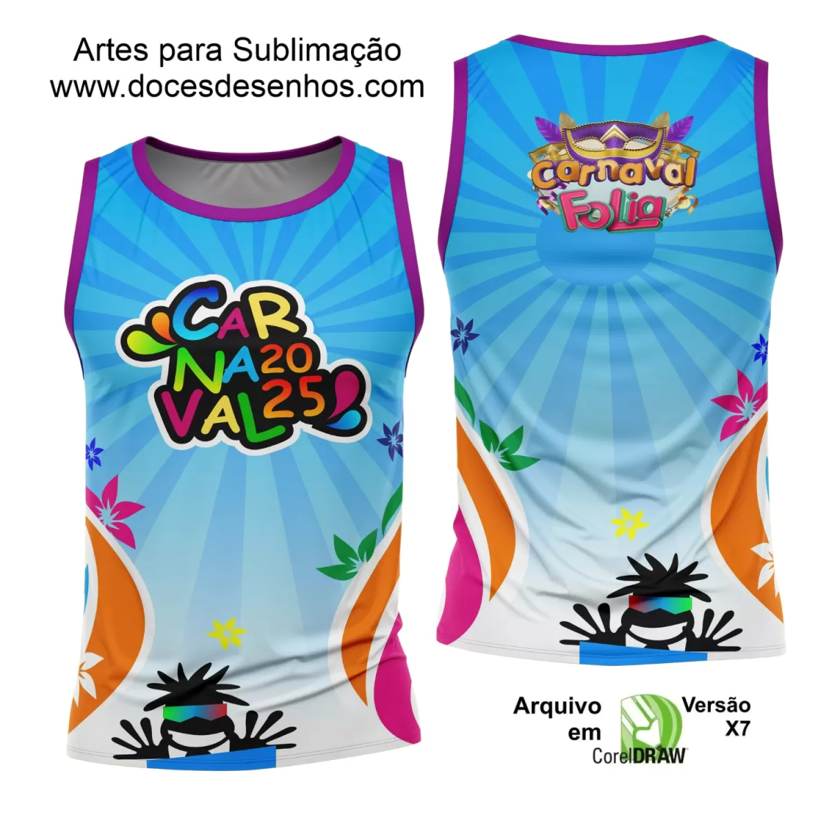 Arte Uniforme Camisa - Bloco Abadá Sublimação Carnaval - 2025