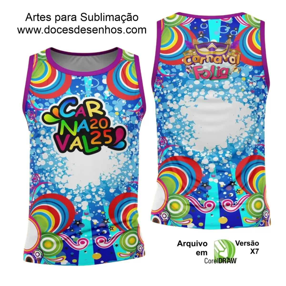 Arte Uniforme Camisa - Bloco Abadá Sublimação Carnaval - 2025