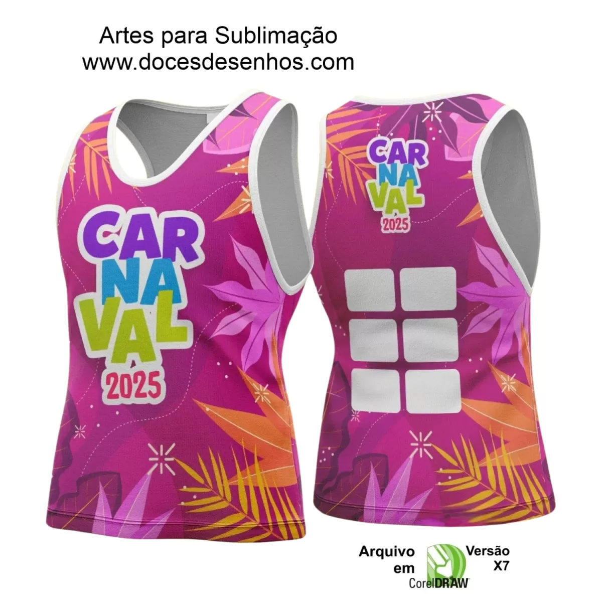 Arte Uniforme Camisa - Bloco Abadá Sublimação Carnaval - 2025