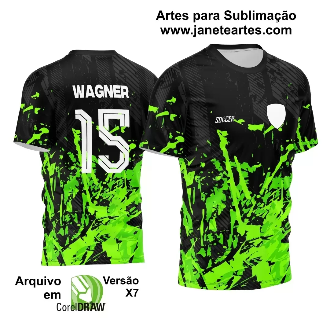 Arte Vetor Camisa 2024 - Time Amador Preta e Verde