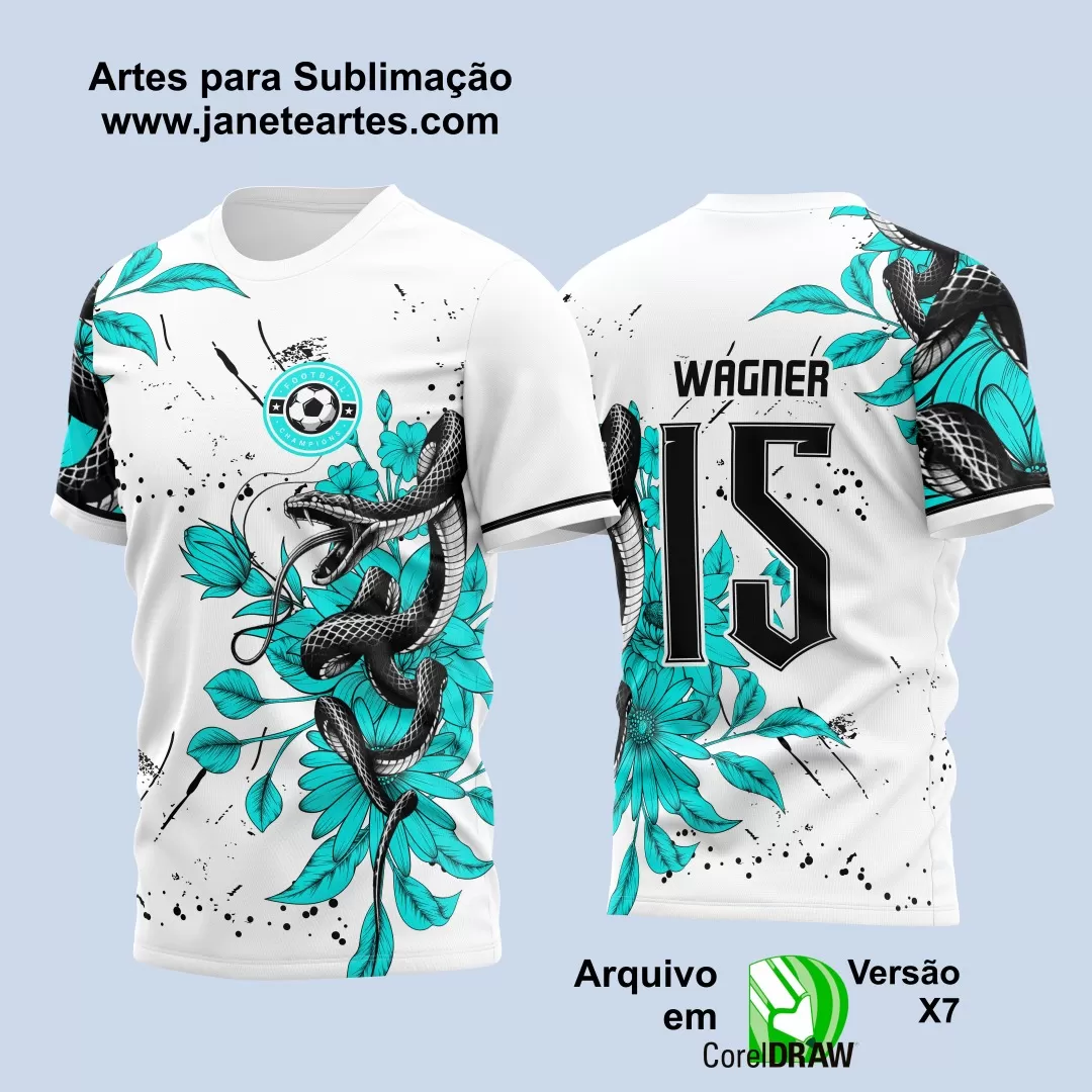 Arte Vetor Camisa Branca - Interclasse 2024 - Jogos Internos 2024 - Serpente