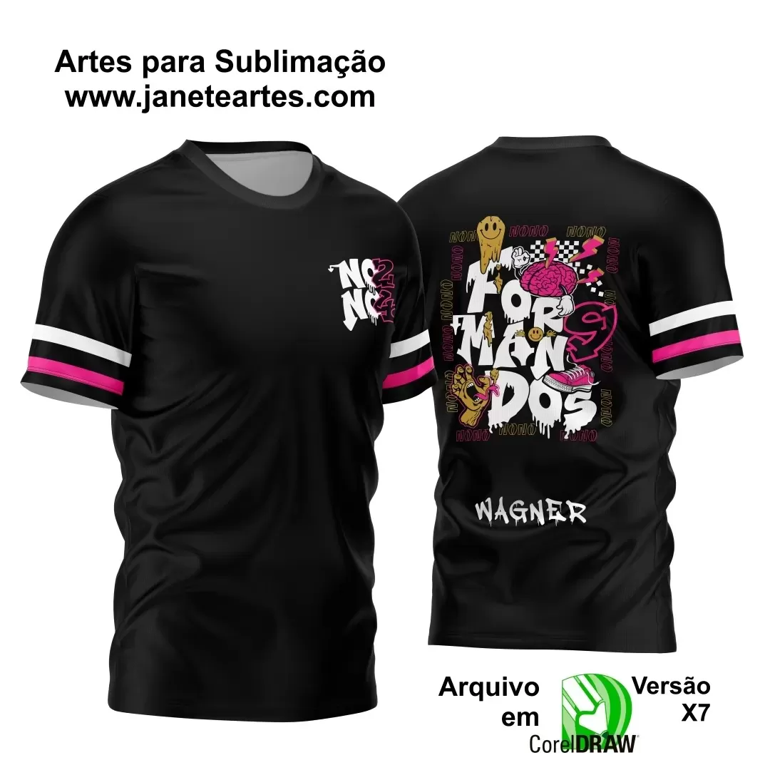 Arte Vetor Camisa Formandos Nono Ano 2024 Rosa e Preta