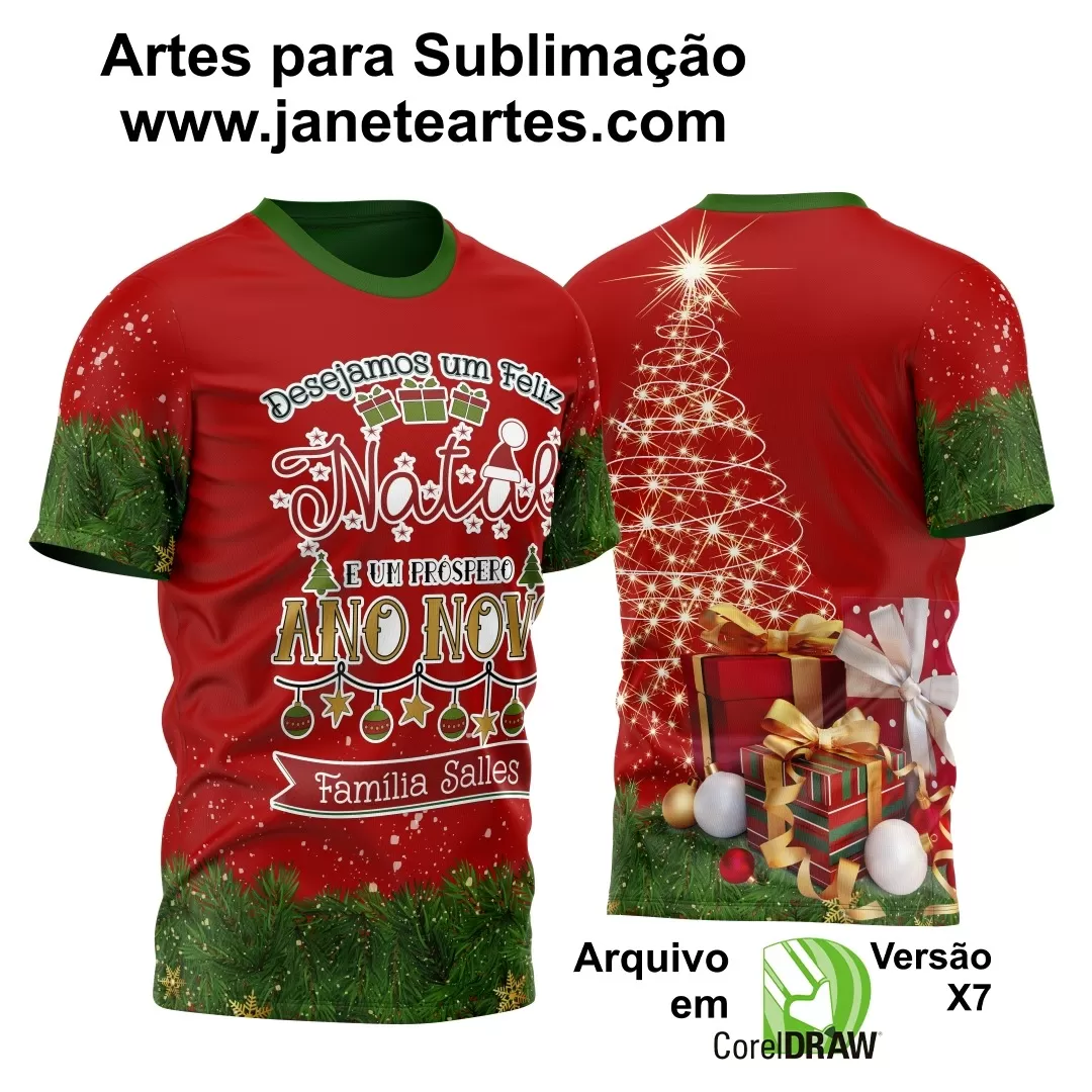 Arte Vetor - Camisa Natalina - Natal 2024 - Natal Família