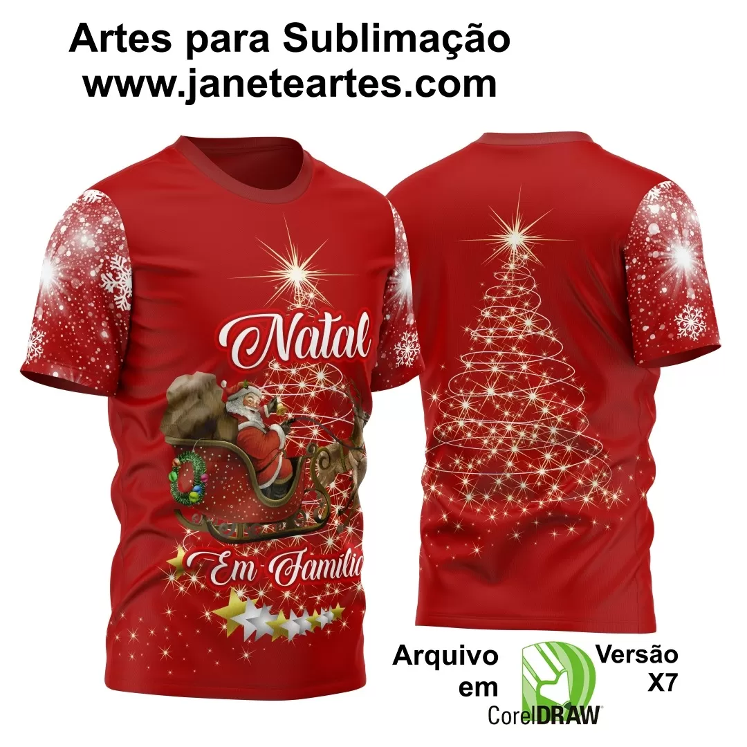 Arte Vetor - Camisa Natalina - Natal 2024 - Natal Família