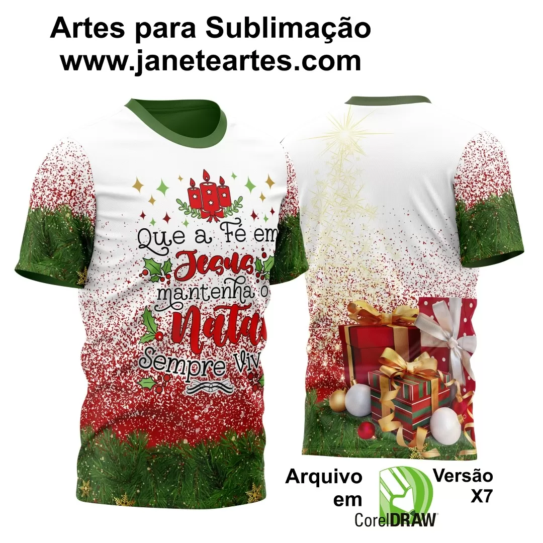 Arte Vetor - Camisa Natalina - Natal 2024 - Natal Família