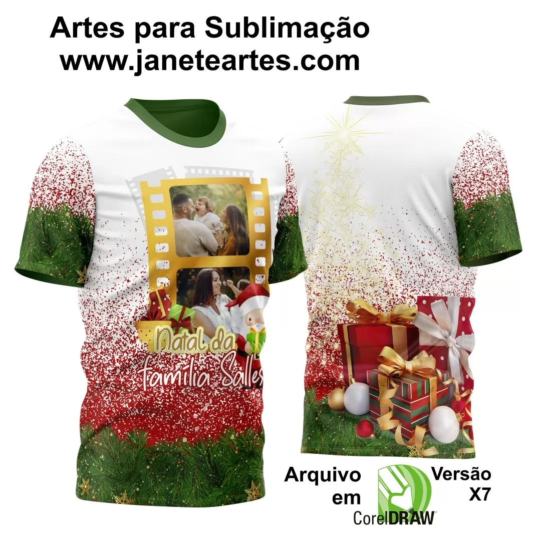 Arte Vetor - Camisa Natalina - Natal 2024 - Natal Família