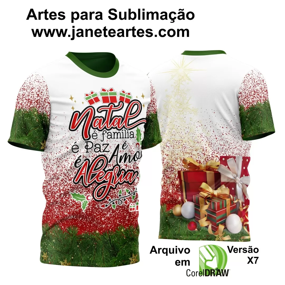 Arte Vetor - Camisa Natalina - Natal 2024 - Natal Família