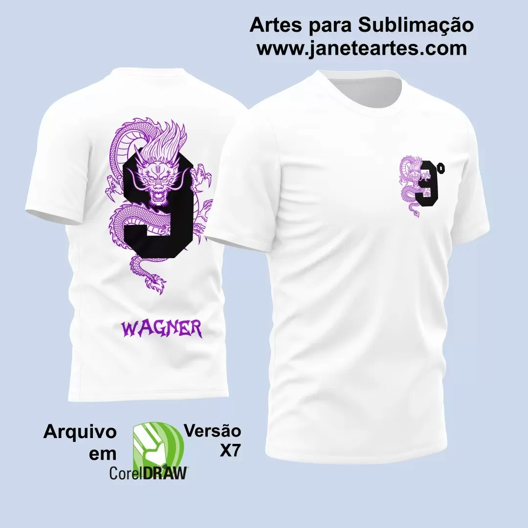 Arte Vetor Camisa Nono Ano 2024 Dragão