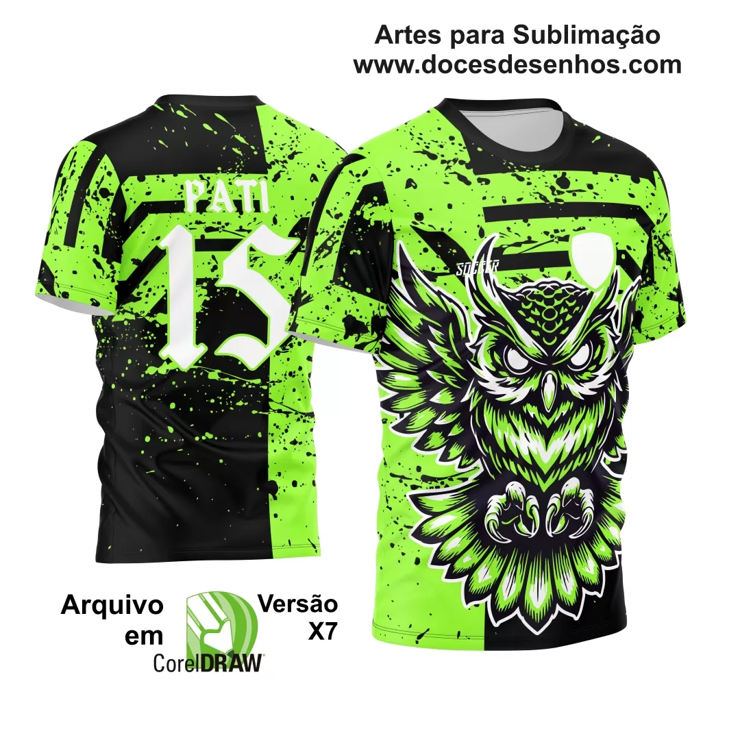 Arte Vetor - Camisa Personalizada de Interclasse - Coruja - 2024 - 2025