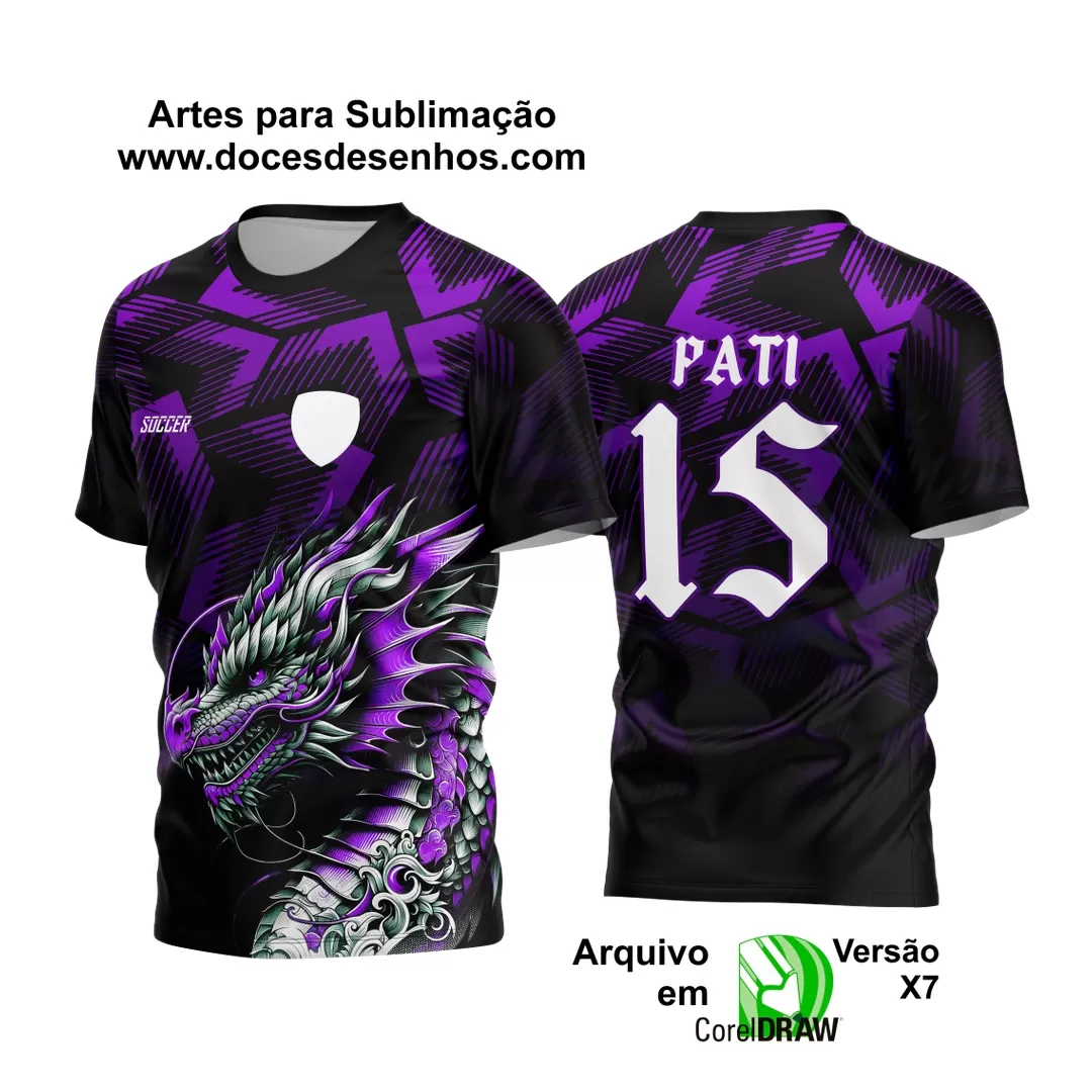 Arte Vetor - Camisa Personalizada de Interclasse - Dragão - 2024 - 2025