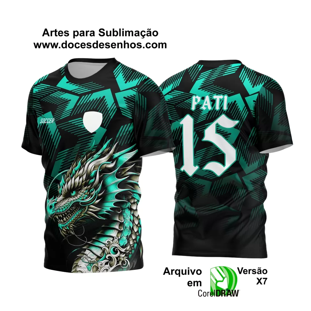 Arte Vetor - Camisa Personalizada de Interclasse - Dragão - 2024 - 2025