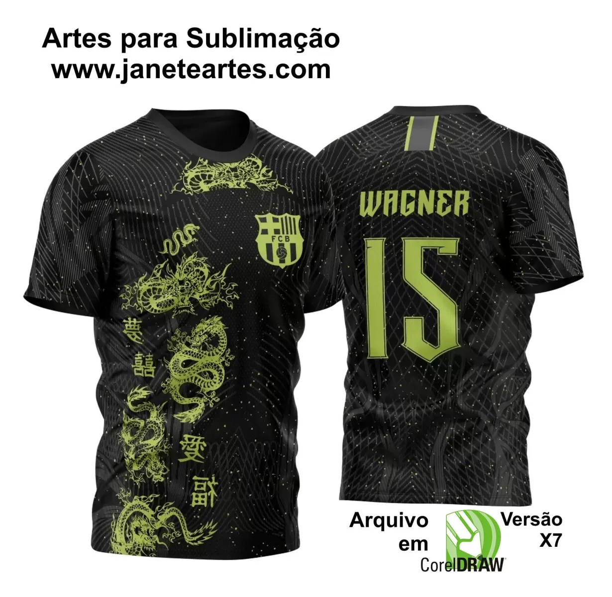 Arte Vetor Camisa Preta - Interclasse 2024 - Jogos Internos 2024 - Time Amador 2024 - Dragão