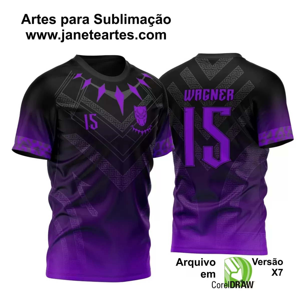 Arte Vetor Camisa Preta - Interclasse 2024 - Time Amador - Pantera