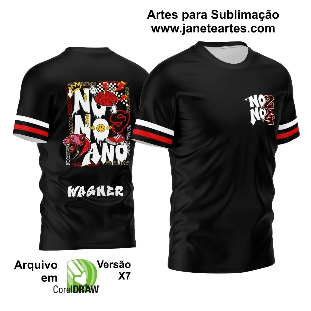 Arte Vetor Camisa Preta de Interclasse - Onça 2024 - 2025