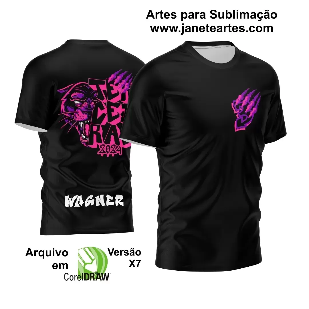 Arte Vetor -  Camisa Preta de Interclasse - Pantera Negra - 2024 - 2025