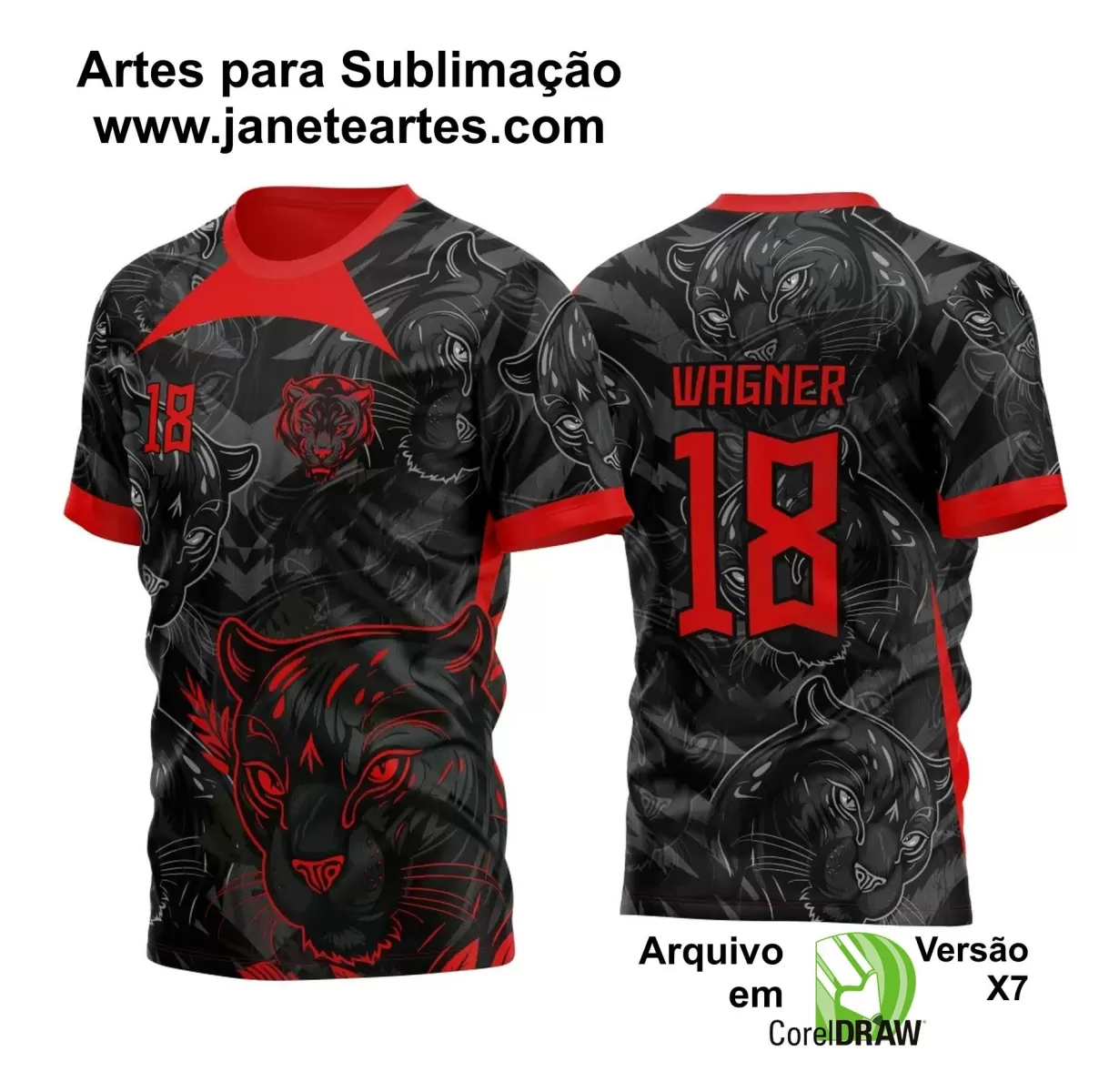 Arte Vetor -  Camisa Preta de Interclasse - Pantera Negra - 2024 - 2025