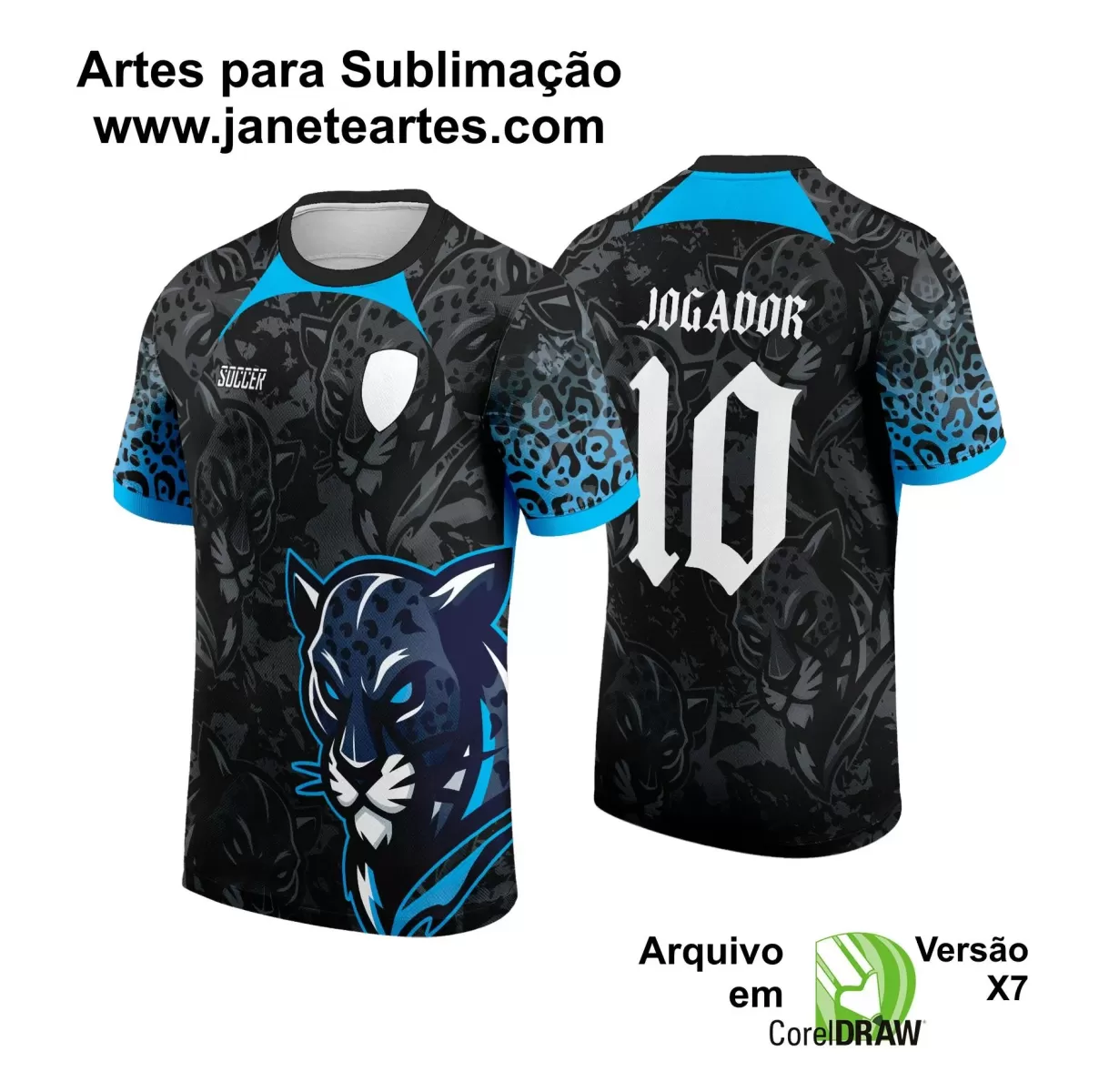 Arte Vetor -  Camisa Preta de Interclasse - Pantera Negra - 2024 - 2025