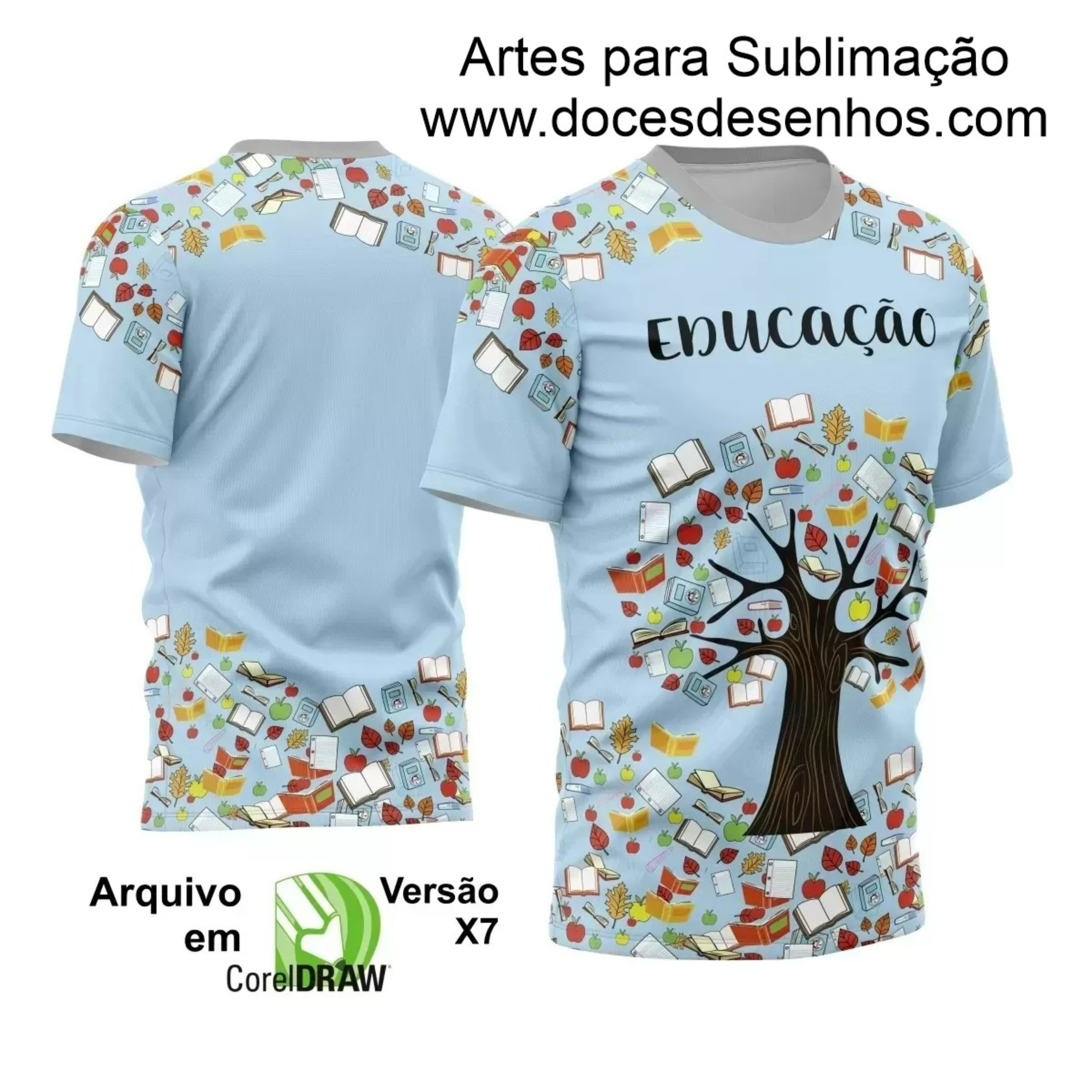 Arte Vetor Camisa Professor - Professora 2024 - Árvore Livros