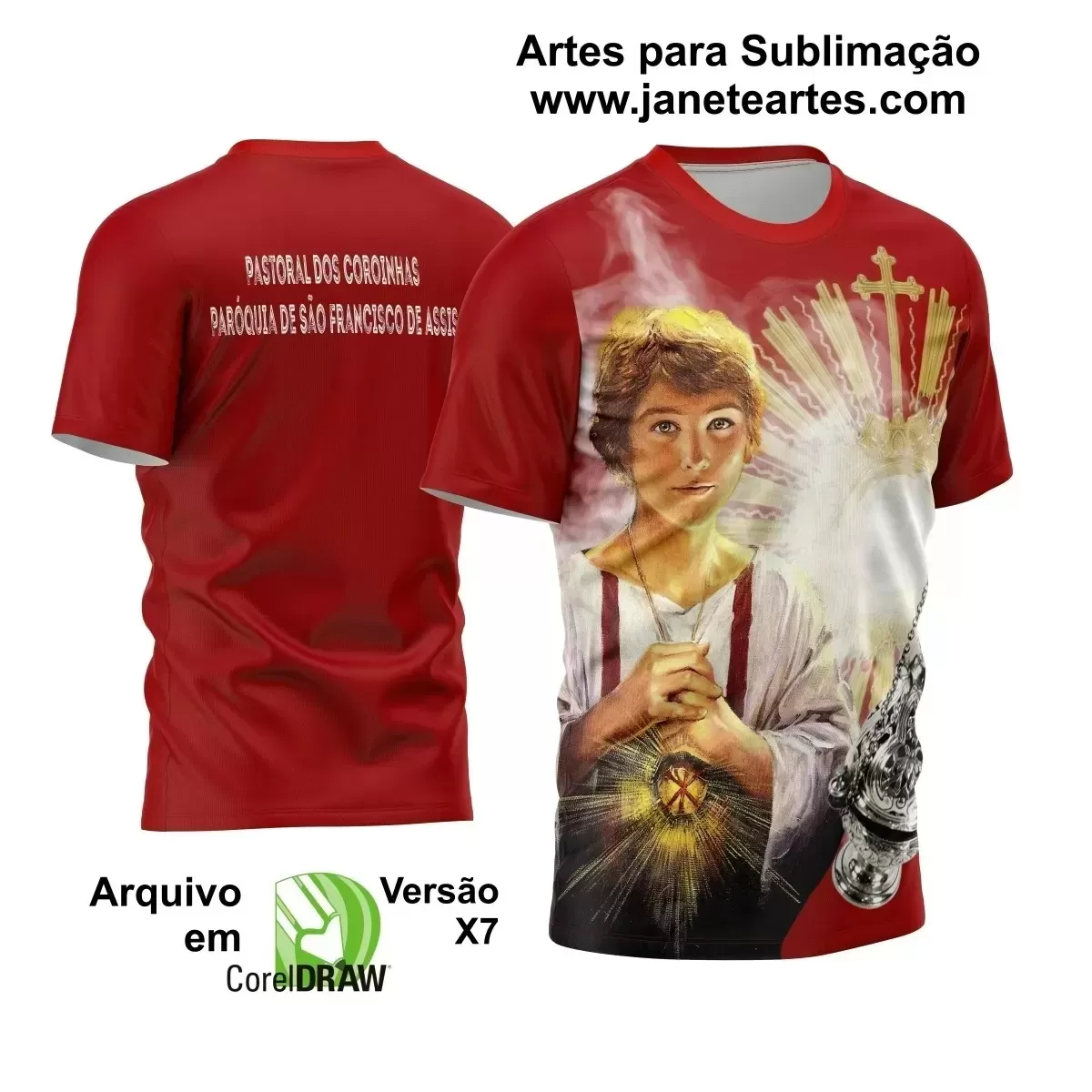 Arte Vetor Camisa - Religião - Festejo - São Tarcísio - 2024 - 2025