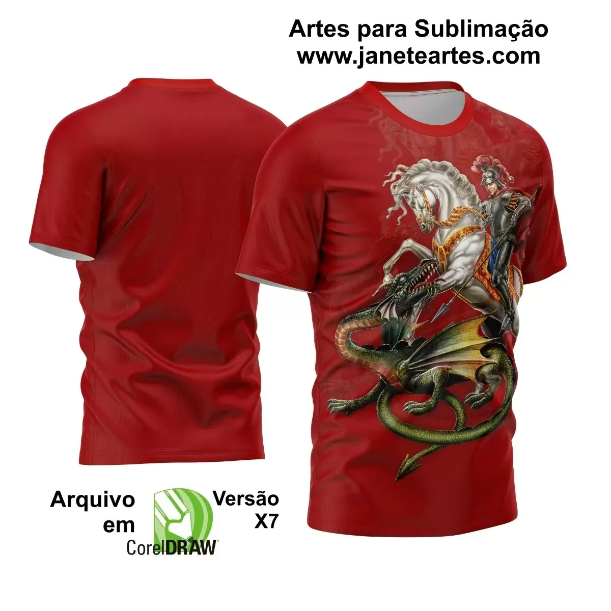 Arte Vetor Camisa Religião - São Jorge 2024


