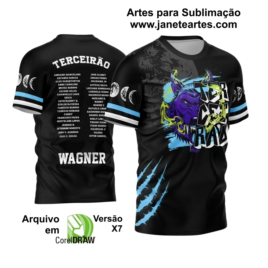 Arte Vetor Camisa Terceirão 2024 Lobo da Lua Modelo 06